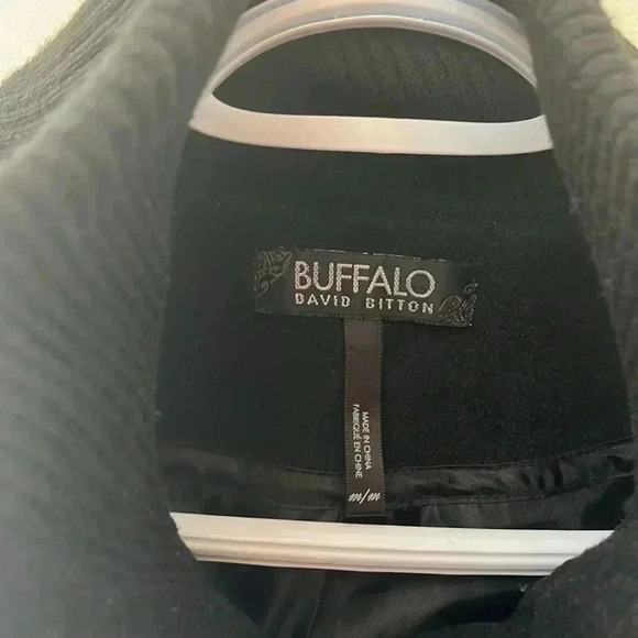 [M]Buffalo Bitton 80 Wool/Nylon  Cropped Button Down Pea Coat Military Jacket - Picture 2 of 7